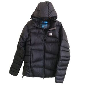KARRIMOR DOWN PARKA TOP OF LINE RETAIL $599 NWOT PTP 26 FITTED MENS XXL BLACK